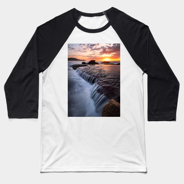 Cascades At Sunrise Baseball T-Shirt by Geoff79